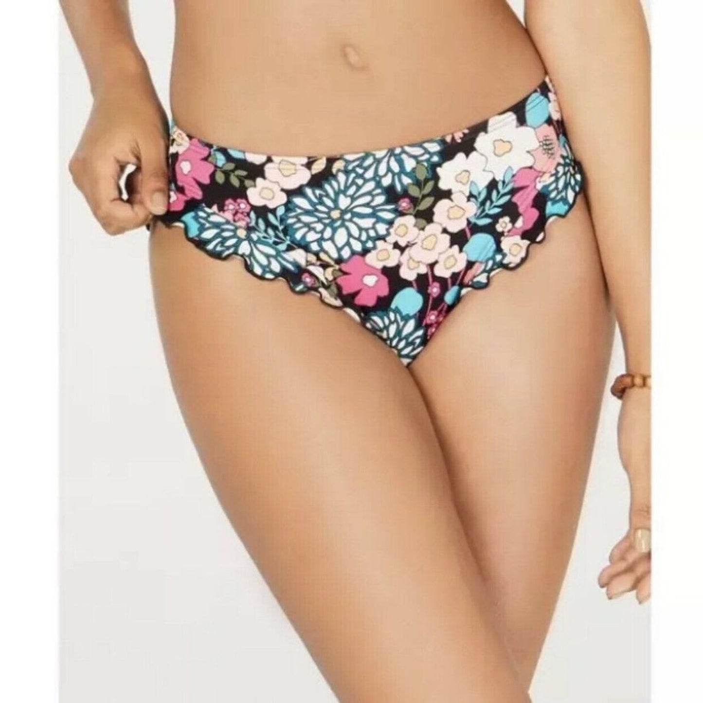 SUNDAZED NEW Ellie Ruffled Hipster Bikini Bottom Size Small