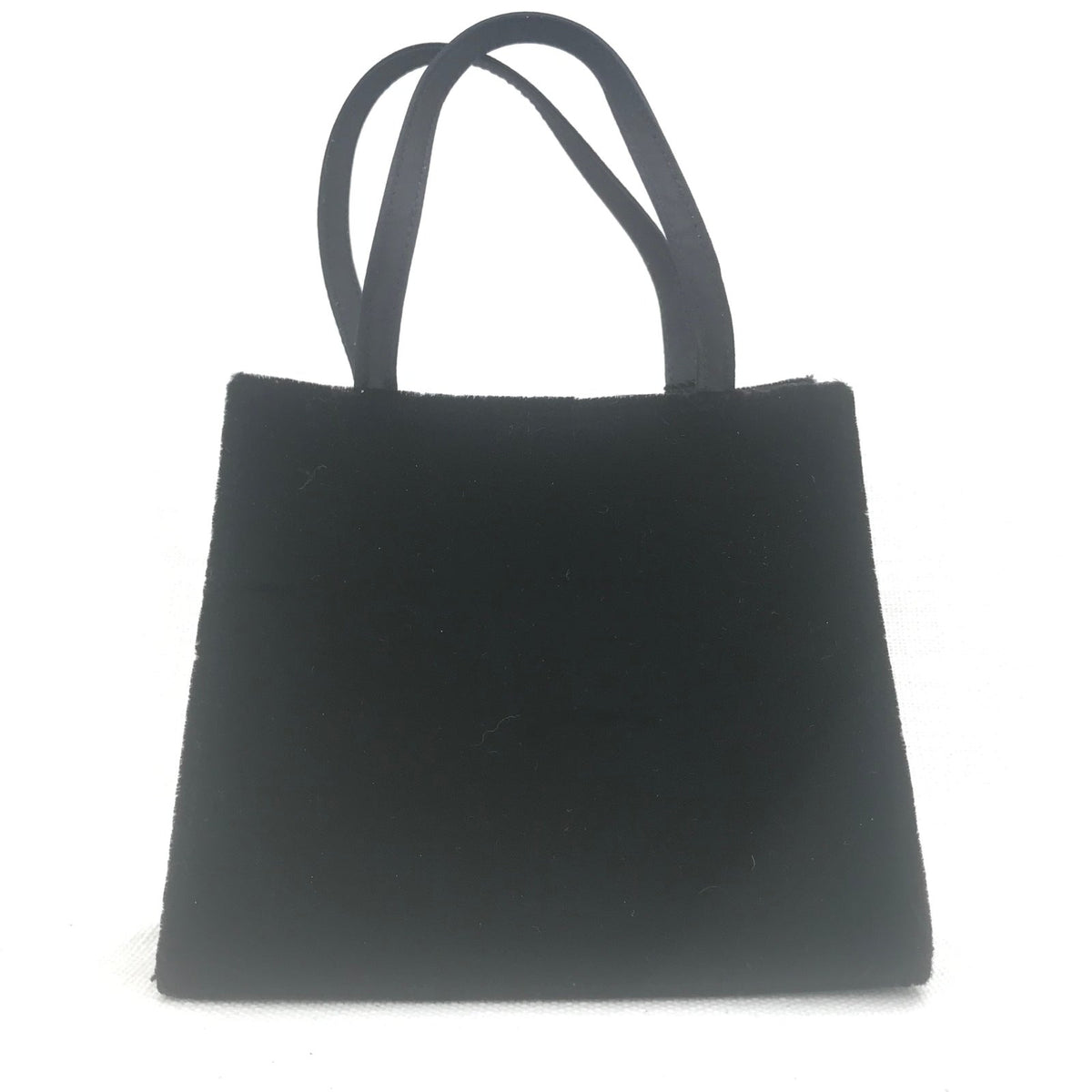 Elka Women's Velvet Tassel Tie Totes Hand Bag Snap Magnetic Black Size One NWT