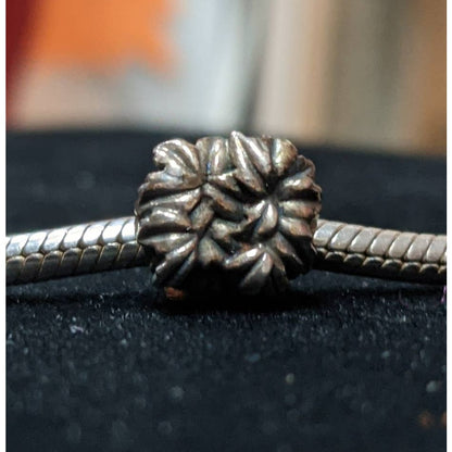 Pandora Moments Golden Plate Coconut 925 Sterling Silver Palm Tree Bead Charm