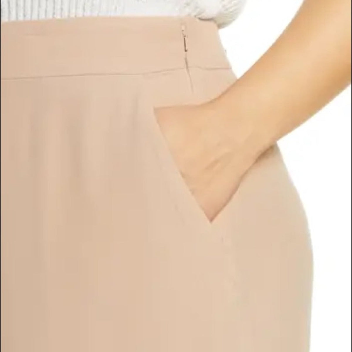 Leith NWT Tan Taupe Pocket Easy Cropped Pants 3X