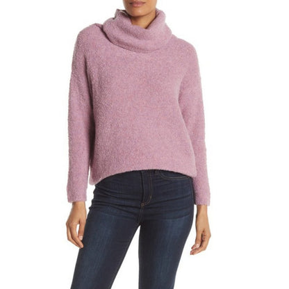 Catherine Malandrino Cozy Knit Turtleneck Sweater Size XS Extra Small Purple