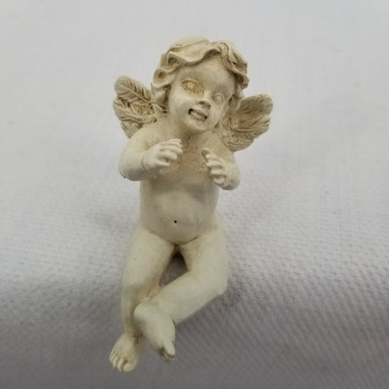 LOT OF 3 Angel Lampshade Hangers Christian Home Decor White Resin Clips