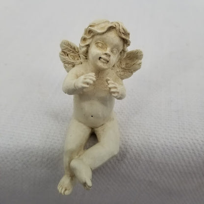 LOT OF 3 Angel Lampshade Hangers Christian Home Decor White Resin Clips