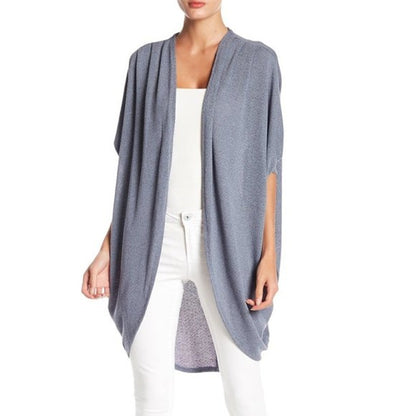 Abound Sweater Cardigan Medium Grey Monument NEW 3/4 cuffed sleeves Coccoon