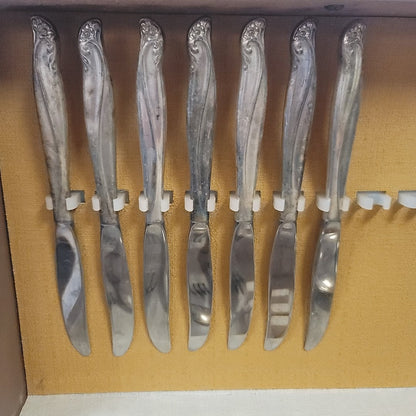 Gaity Pattern WM Roger International Silverplate Mixed LOT 28 pcs with box MCM