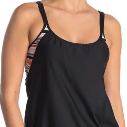 Next NEW Summer Multi Earth Stripe Tankini Size Small sWIMSUIT bathing suit top