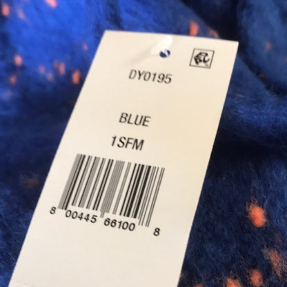 DKNY NEW Blanket Blue Scarf Orange Speckled Winter Oversized ONE Size Gator UF