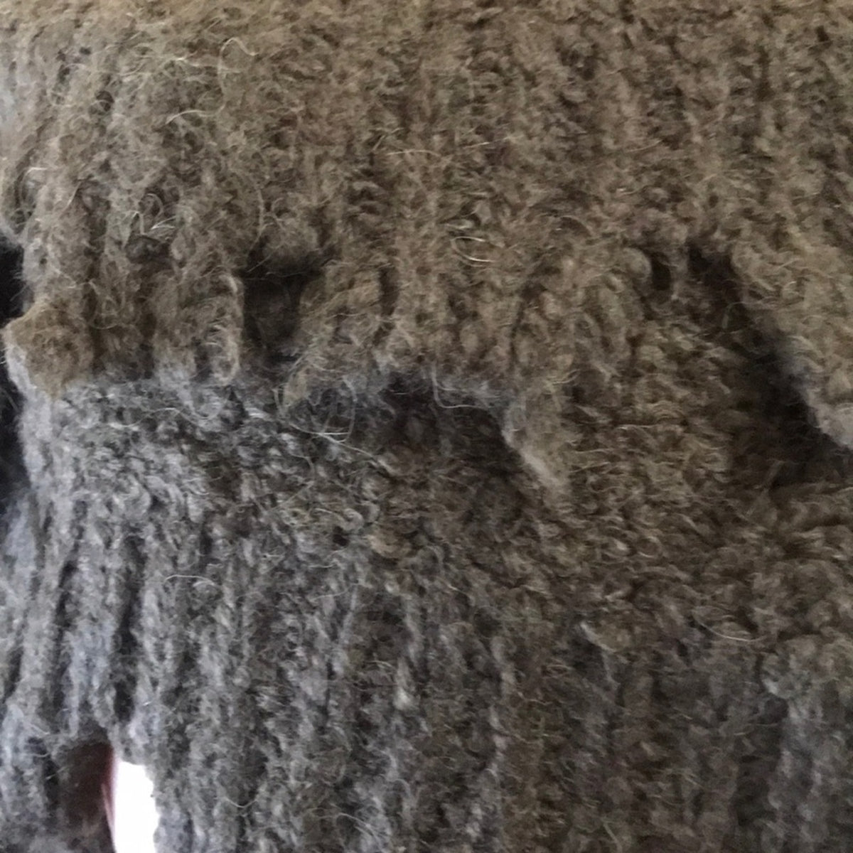 ATM Destroyed Wool-Blend V-neck Sweater Fatigue Size Medium