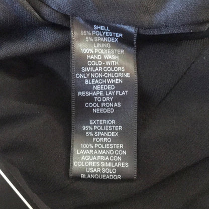 Jessica Howard Black Sheath Cocktail Dress Size 16 LBD embellished Sleeveless
