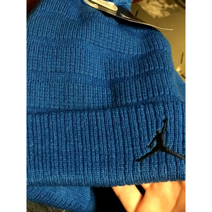 Nike Air Jordan Jumpman NWT Soar Blur Blue Beanie Pom Pom Youth