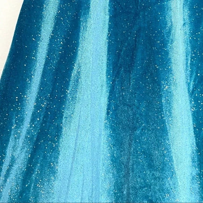 HARPER CANYON Kids' Sparkle Velour Dress XL Extra Large 14/16 Teal Ocean NWT