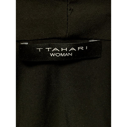 T Tahari NWT Open Front Cardigan Black Sheer Hem Size 1X