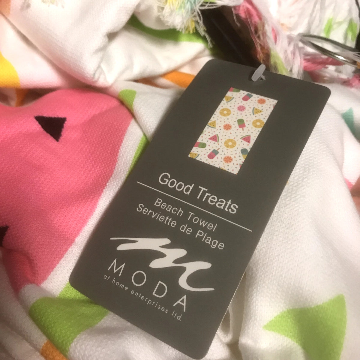 MODA NWT Good Treats Fringe Summer Beach Towel  bLANKET Multi LARGE cruise pool