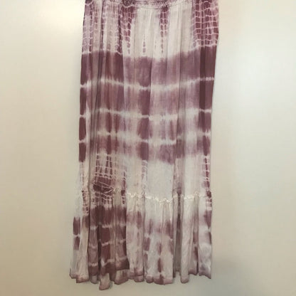 Raviya NWT High Waisted Purple White Tie Dye Skirt Size Medium