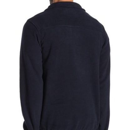 1946 Vintage Fleece Knit Pullover Sweater Partial Zip Long Sleeves Navy XXL NEW