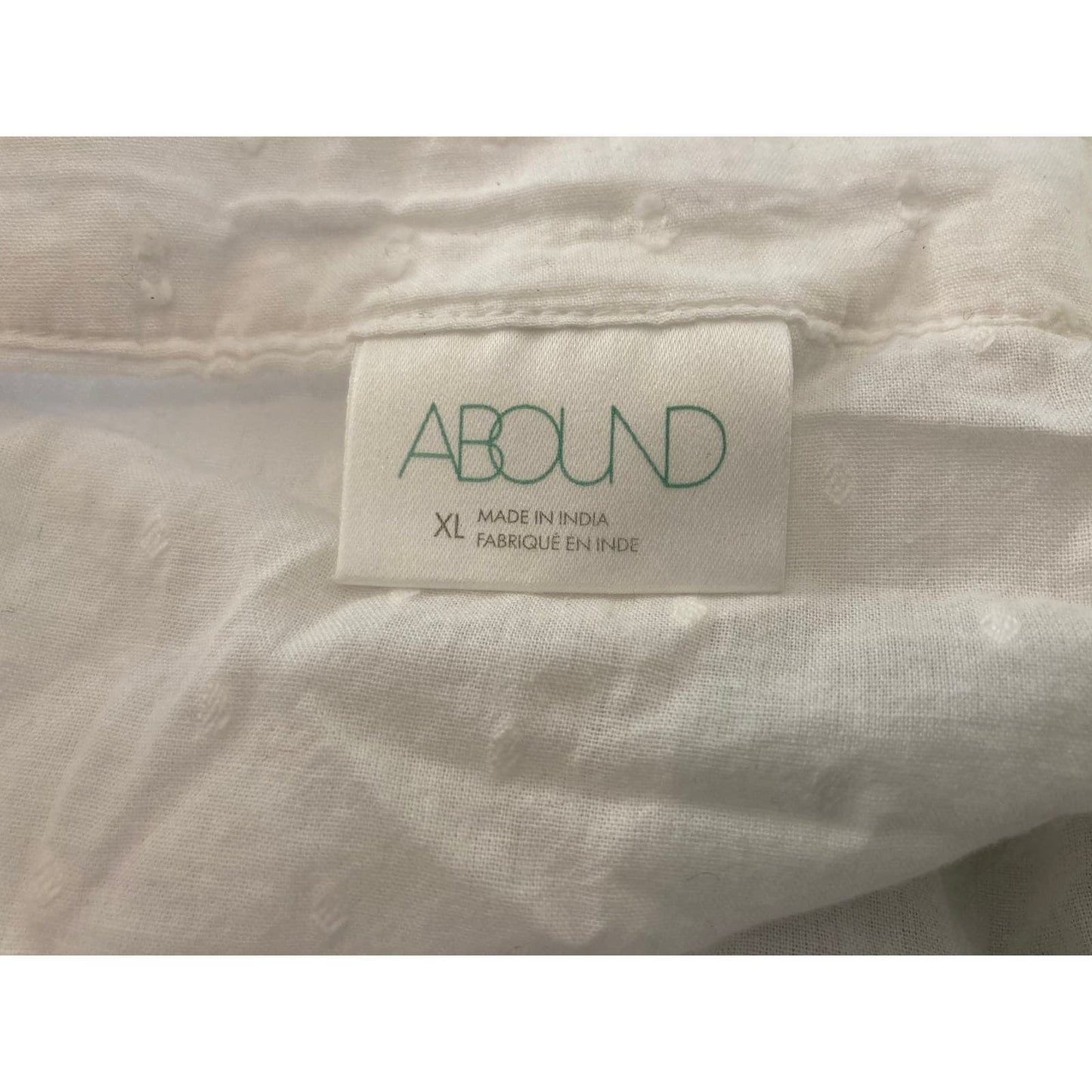 Abound Lightweight Swiss Dot Ruffle Strap Top Size XL/Extra Large in White NWT
