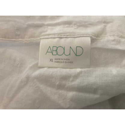 Abound Lightweight Swiss Dot Ruffle Strap Top Size XL/Extra Large in White NWT