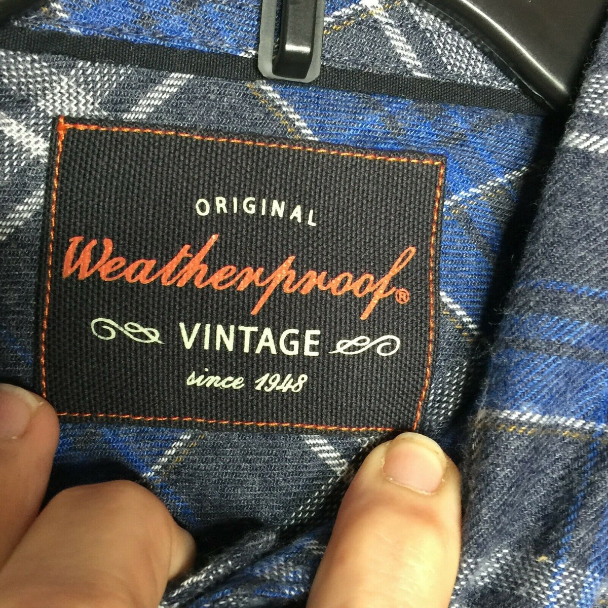 Weatherproof Vintage PLAID Button-Down Shirts Long Sleeves Blue/Gray Medium NWT