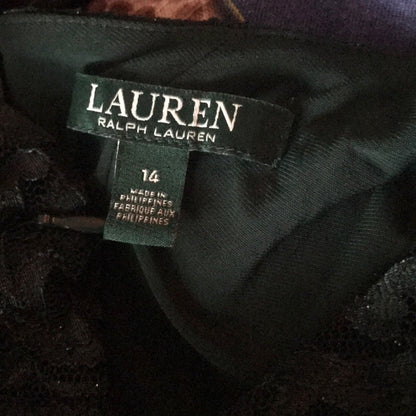 Ralph Lauren Asymmetrical Midi Deep Fern Dress 14 Green NEW