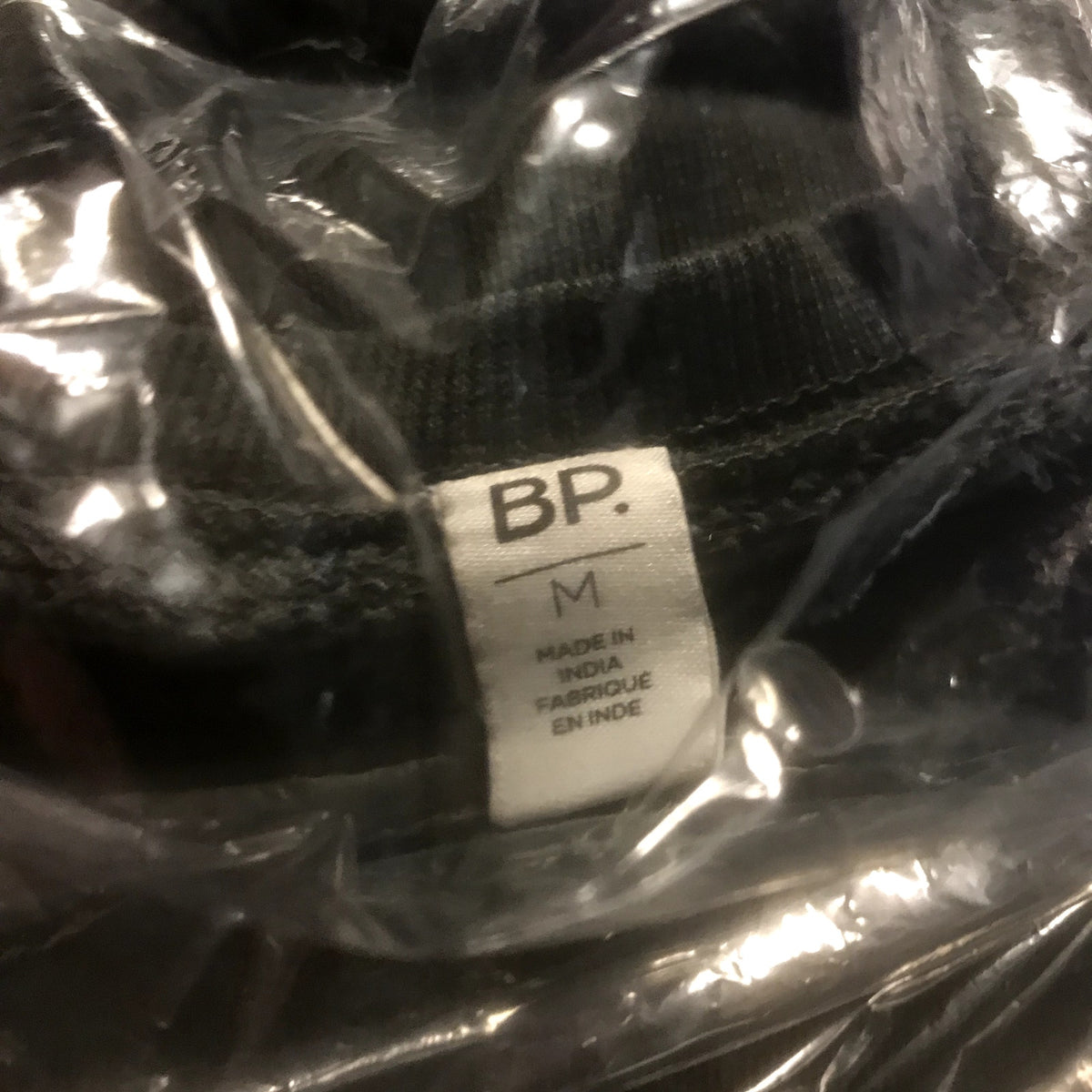 BP. NWT Ruffle Crop Babydoll Top Sweatshirt In Black Washed Medium