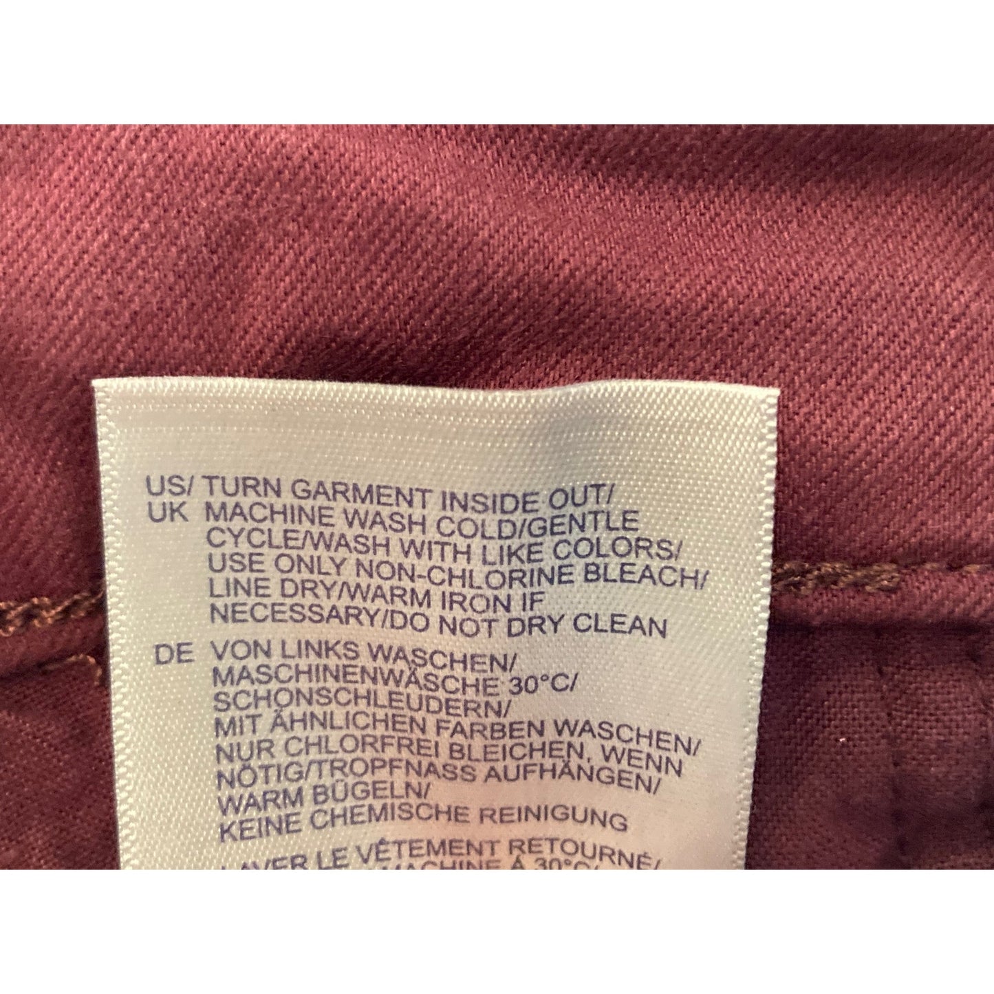 NYDJ Women's Jeans Marilyn Straight Leg Size 8 Deep Merlot Wine NWT