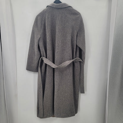 Wellington Fashions Vintage wool coat trench lined belt Women's XL Overcoat