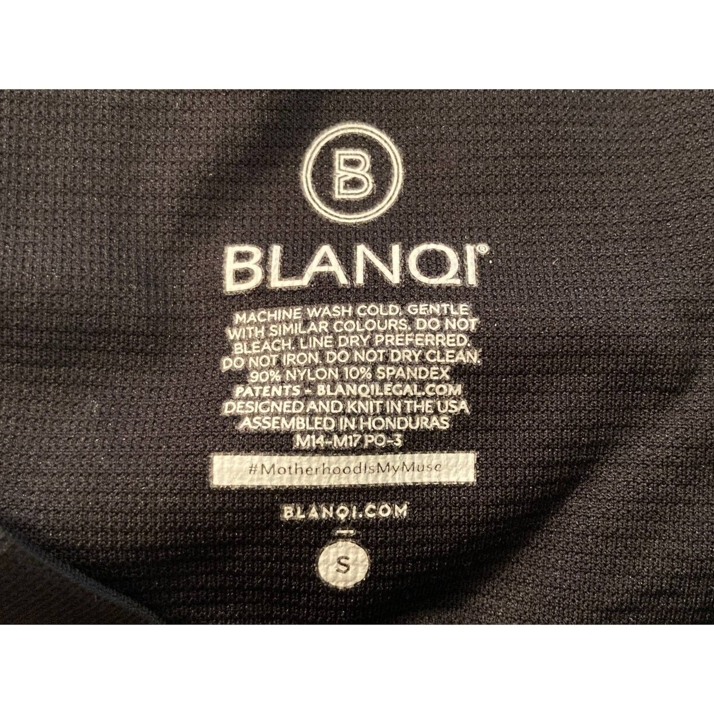 BLANQI Hipster Sport Support Contour Rib Maternity Leggings Sz Small Black NWT