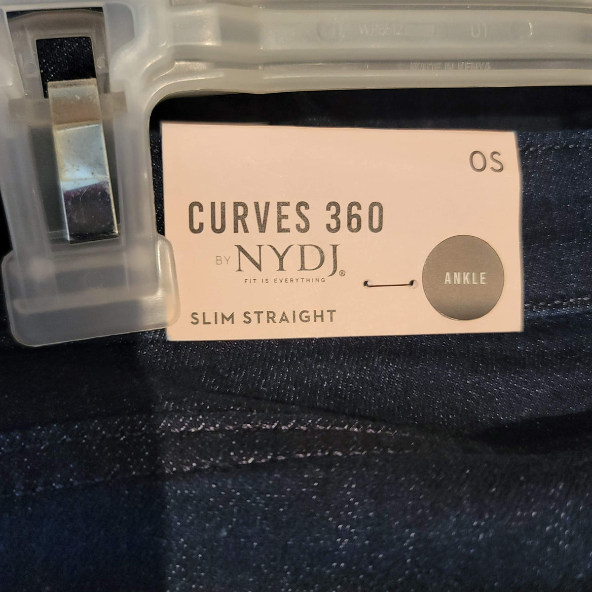 Curves 360 by NYDJ Rinse Short Slim Straight Ankle Jean Split Hem Blue One Size