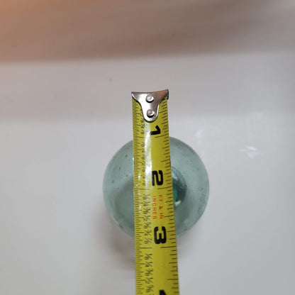 Japanese Handblown Glass ORB Small fishing float Ball Blue Green