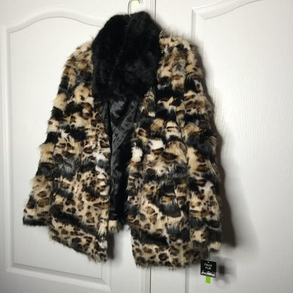 NWT Sam Edelman Faux Fur Coat Front Snap Closure
