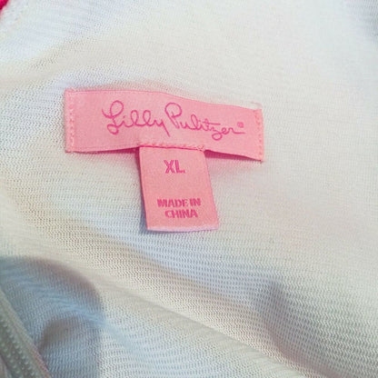 Lilly Pulitzer Women Desiree Cap Sleeve Sheath Dress Pink Strike a Posie Size XL