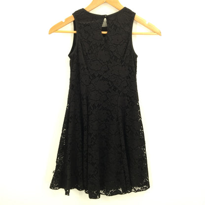 Zunie Kids' Girls Sleeveless Skater Dress Scoop Neck Floral Black 14 NWT