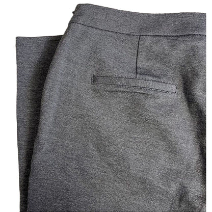 Halogen Stretch Flat Front Side Zip Crop Pants Sz Large in Charcoal Heather NWT