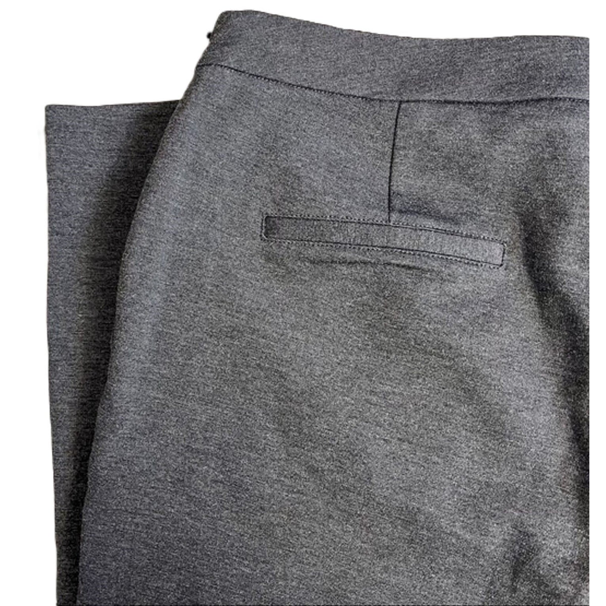 Halogen Stretch Flat Front Side Zip Crop Pants Sz Large in Charcoal Heather NWT