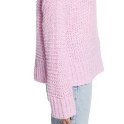Chelsea28 Purple Crewneck Knit Sweater purple ish pink XXS oversized