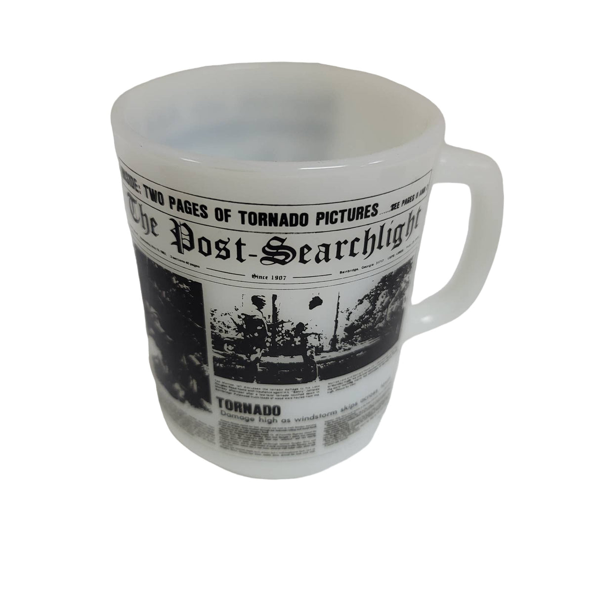 Anchor Hocking Vintage Post searchlight newspaper coffee mug tea cup
