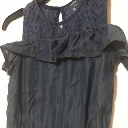 NWT Epic Threads Solid Jumpsuit Floral Lace Ruffle Size Medium
