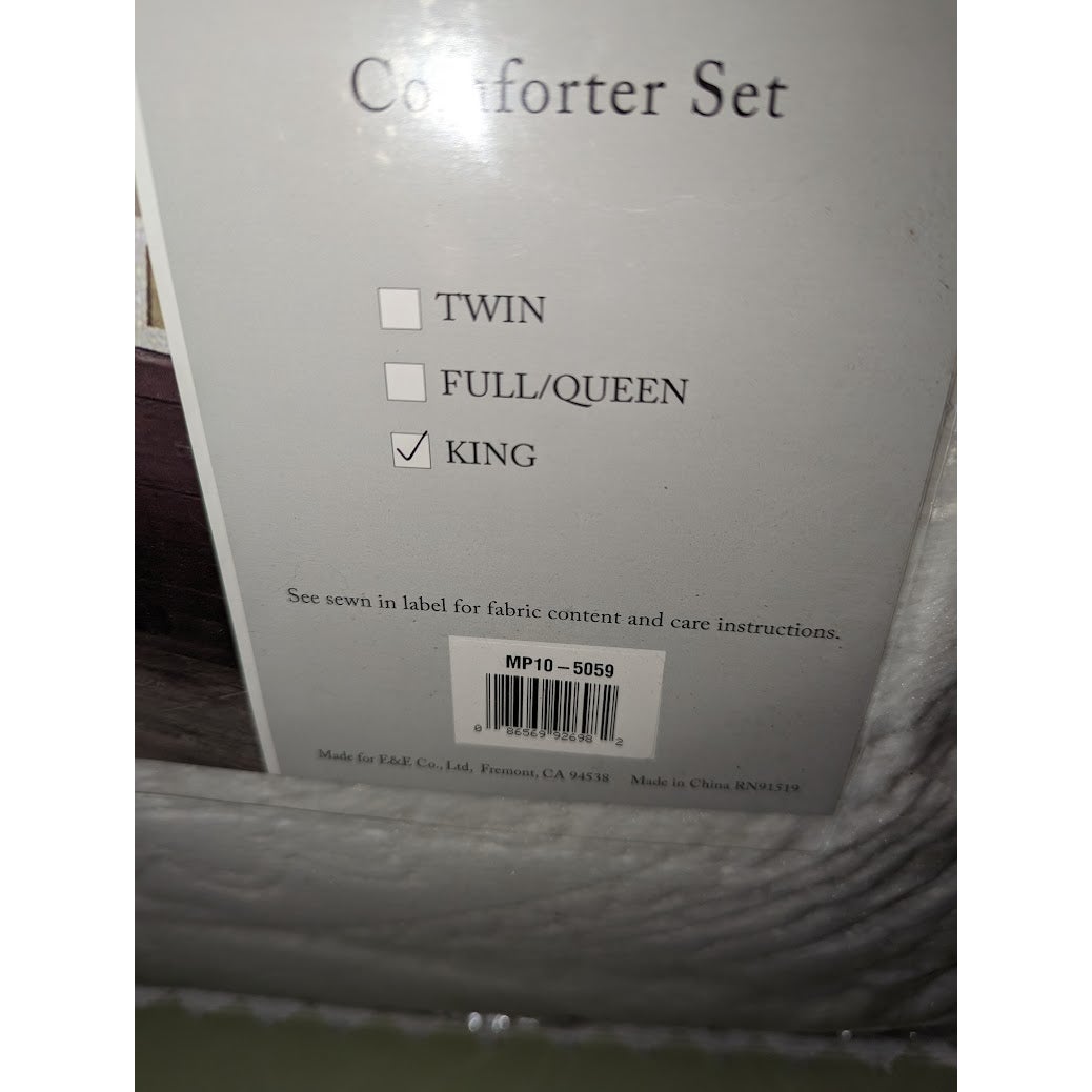 MADISON PARK BISMARCK KING COMFORTER SET PLUSH Faux Fur Bedspread and Shams