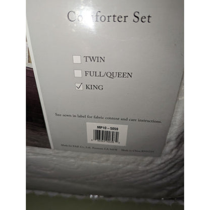 MADISON PARK BISMARCK KING COMFORTER SET PLUSH Faux Fur Bedspread and Shams