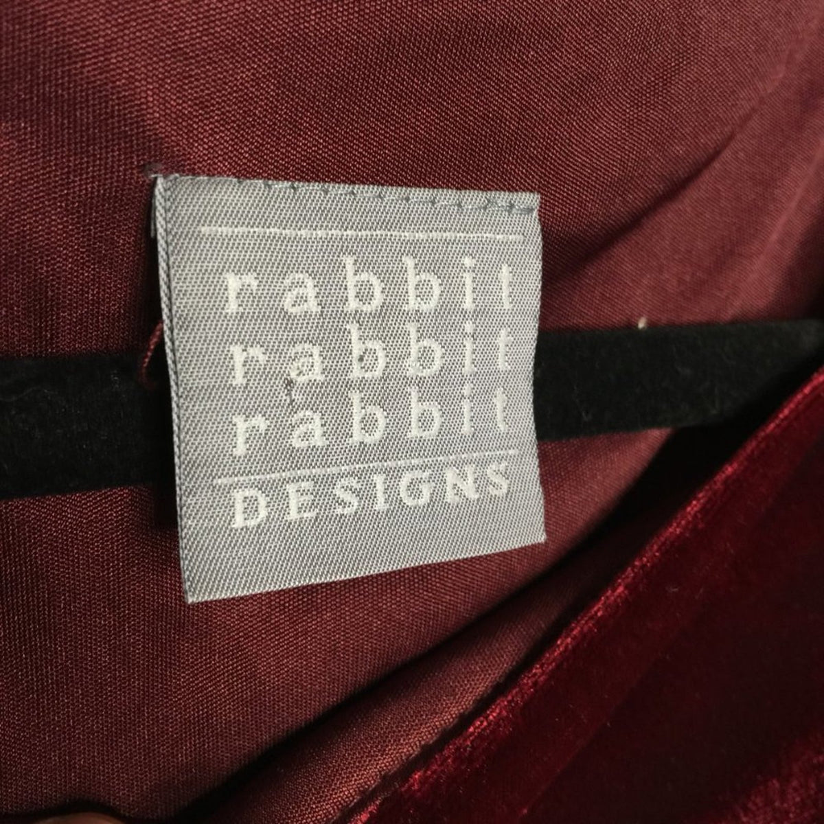 Rabbit Rabbit Beaded Front Dress Sleeveless Scoop Neck Faux Velvet Burgundy 8 M