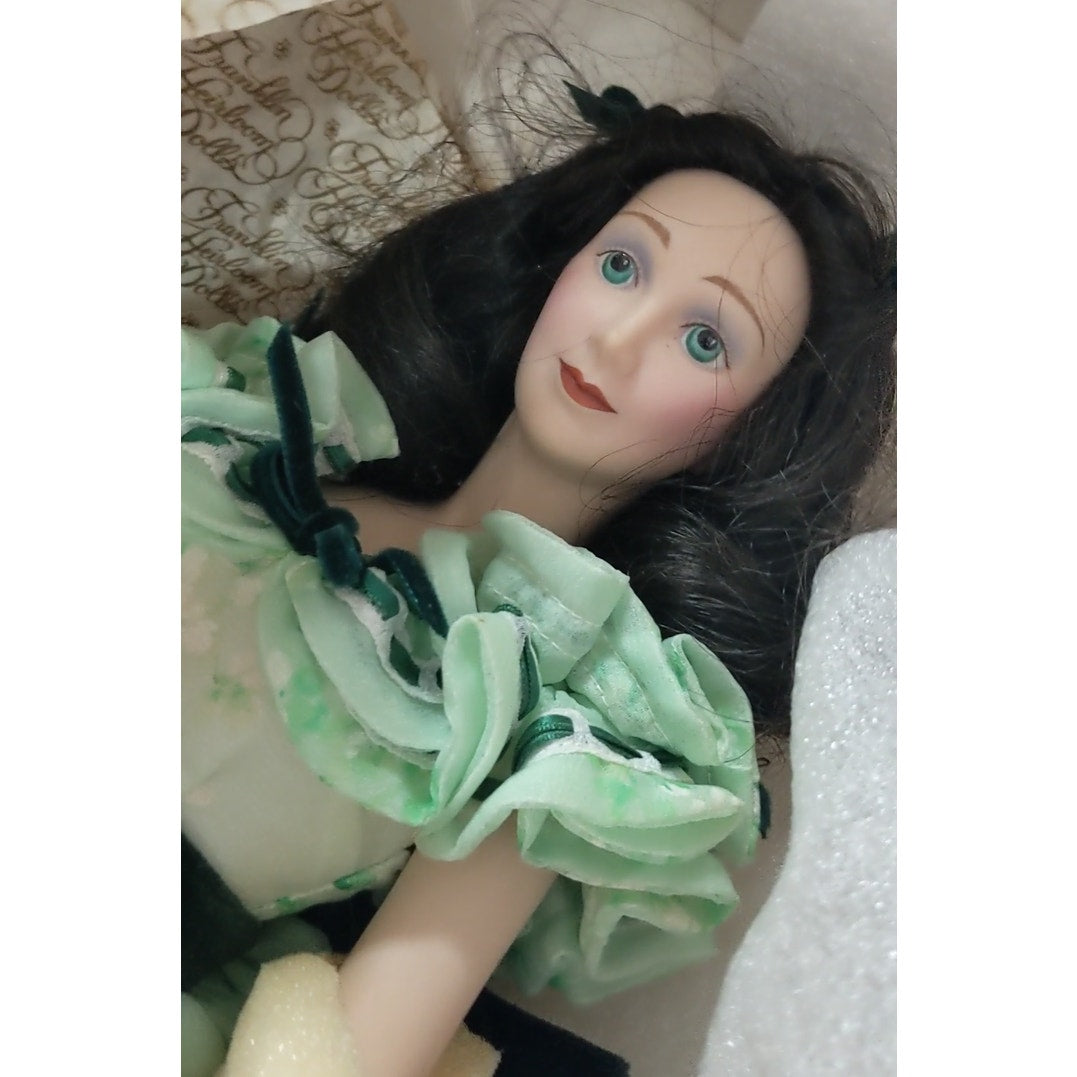 Franklin Heirloom Dolls Vintage Scarlett O'Hara 19" Green gone with the wind