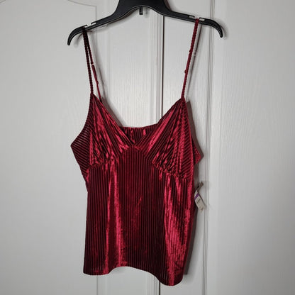 INC Ribbed Velvet Top Pajama Shorts Set Cherry Pie Size XXLarge