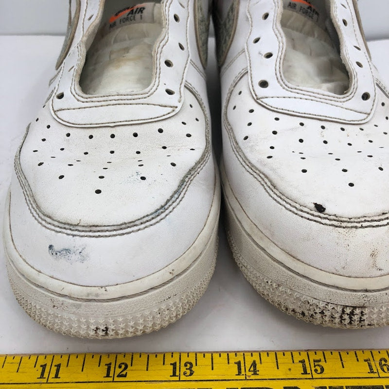 Nike Air Force ! Men's Size 11 No shoestrings white gray