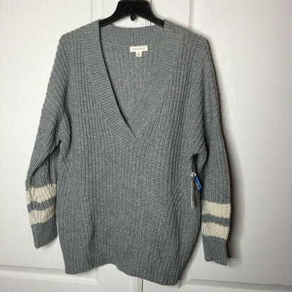 Treasure & Bond V-Neck Pullover Knitted Sweater Dolman Sleeve XXL Grey NEW 2XL