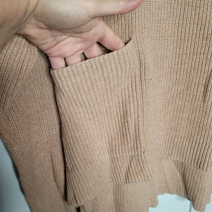Madewell Patch Pocket Pullover Knit Sweater Long Sleeve Crew Neck Ribbed Cuff 3X