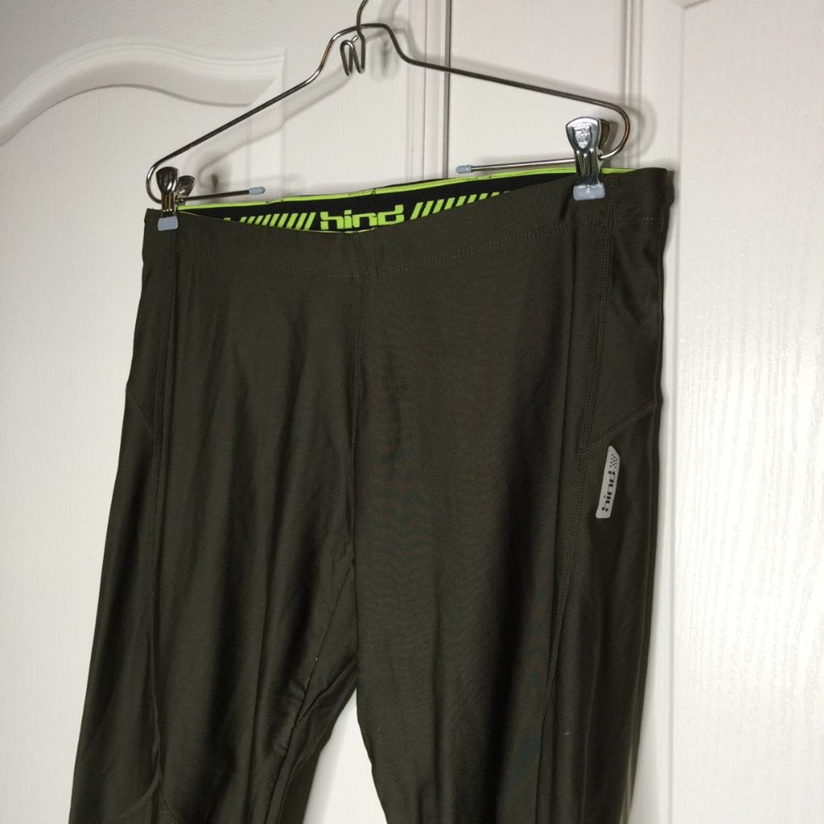 Hind Zipper Cuff track athletic Back Zip Pocket NEON Green workout Large Active