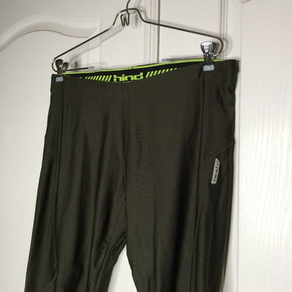 Hind Zipper Cuff track athletic Back Zip Pocket NEON Green workout Large Active