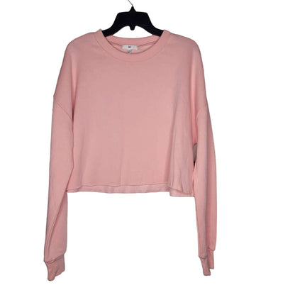 BP. Pink long sleeve cropped sweatshirt Size Large Cotton Blend NEW