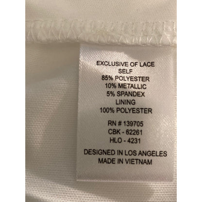 Love Nickie Lew Junior Glitter Scallop Lace Back Dress XS/Extra Small Ivory NWT