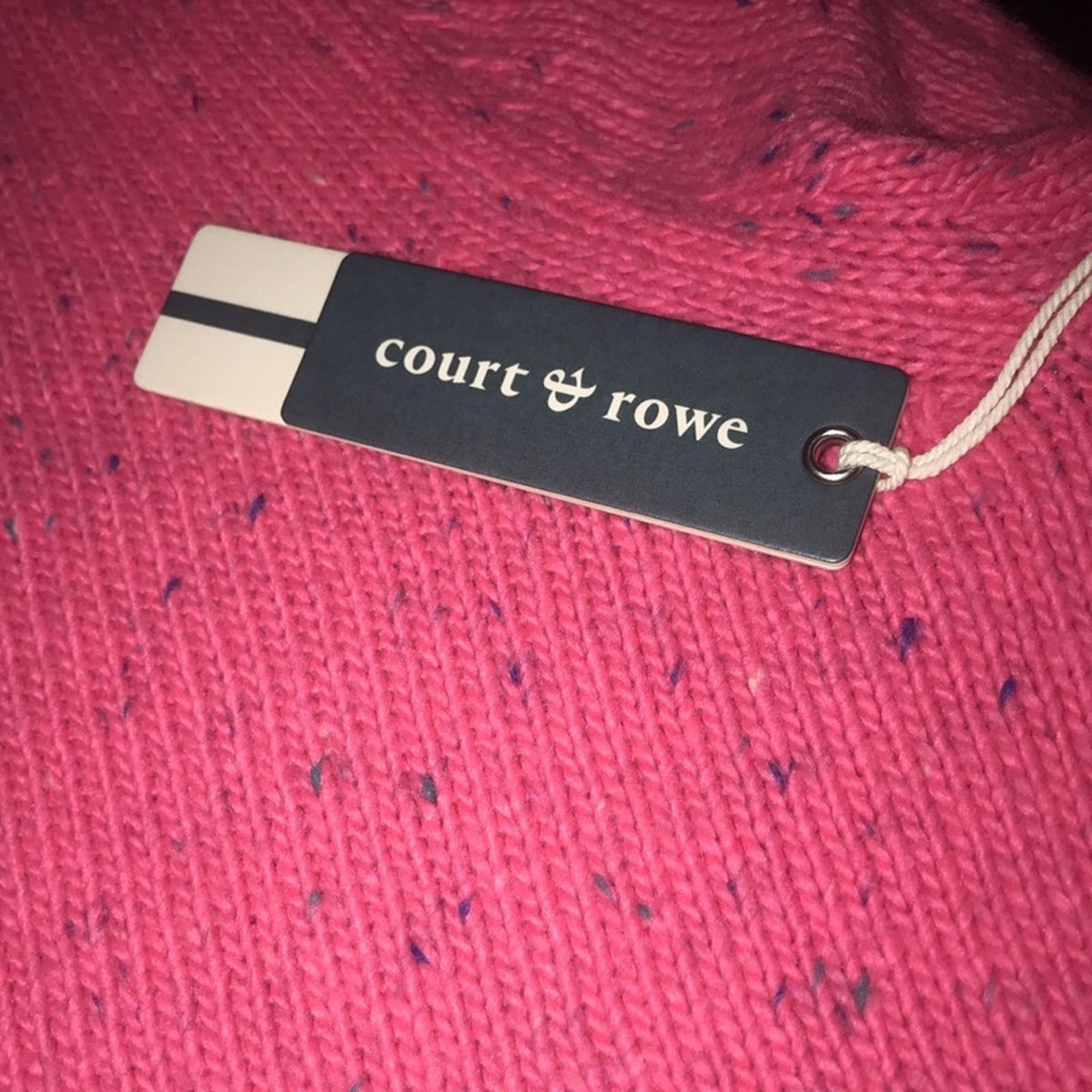 Court & Rowe NEW Nep Flecked V-Neck Sweater Small